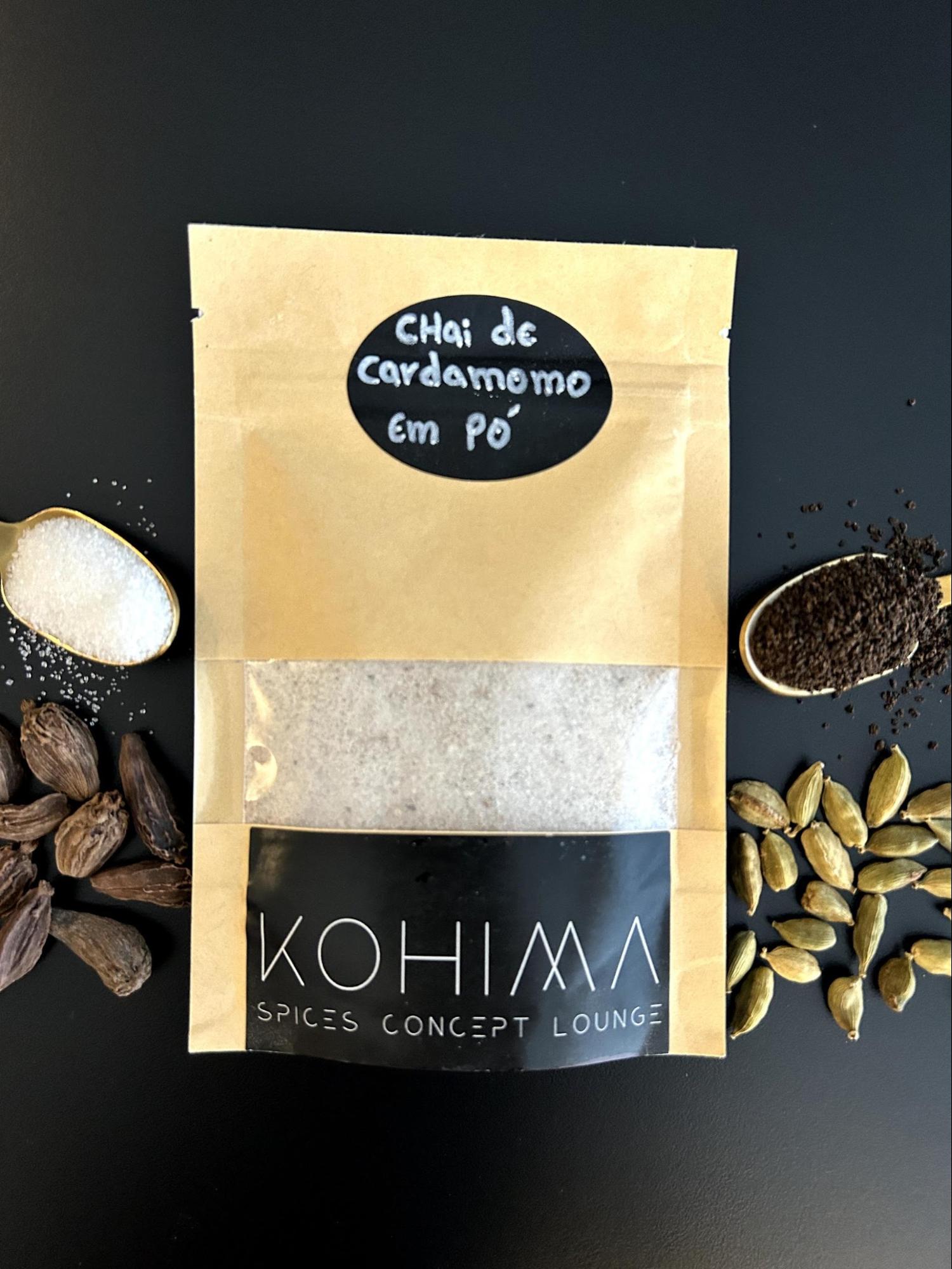 Chai cardamomo em pó